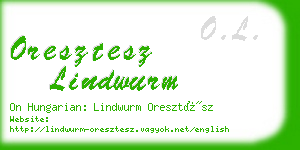 oresztesz lindwurm business card